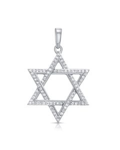 .24CT DIAMOND STAR OF DAVID PENDANT