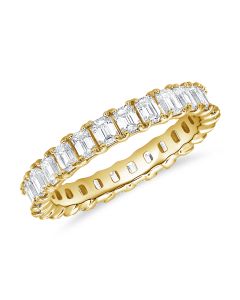 2.32CT EMERALD SHAPE DIAMOND ETERNITY RING