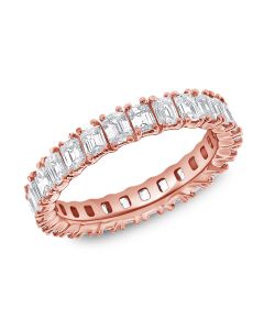 2.44CT EMERALD SHAPE DIAMOND ETERNITY RING