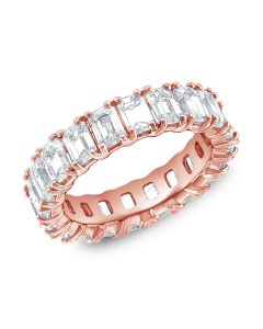 5.29CT EMERALD SHAPE DIAMOND ETERNITY RING