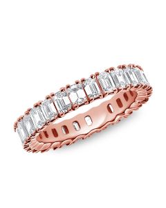 2.97CT EMERALD SHAPE DIAMOND ETERNITY RING