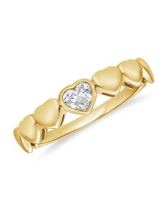 .25CT HEART SHAPE DIAMOND BEZEL RING