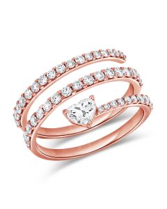 .93CT DIAMOND HEART WRAP RING