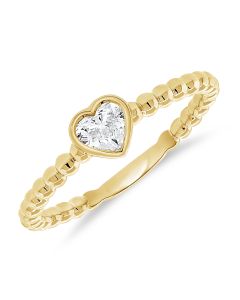 .25CT HEART SHAPE DIAMOND BALL RING