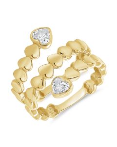 .43CT HEART SHAPE DIAMOND BEZEL WRAP RING