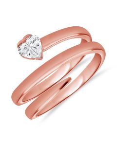 0.31CT HEART SHAPE DIAMOND WRAP RING
