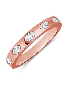 0.39CT MARQUISE SHAPE DIAMOND BEZEL RING