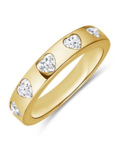 0.73CT HEART SHAPE DIAMOND CIGAR RING