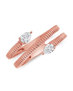 .32CT PEAR SHAPE DIAMOND FLUTED WRAP RING