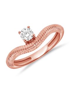 .25CT DIAMOND SOLITAIRE FLUTED RING