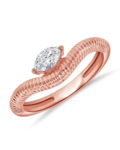 .27 CT MARQUISE SHAPE DIAMOND SOLITAIRE FLUTED RING