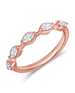 0.41CT MARQUISE SHAPE DIAMOND BEZEL RING
