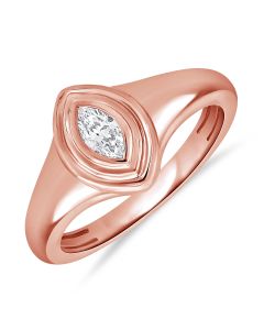 0.20CT MARQUISE SHAPE DIAMOND BEZEL RING
