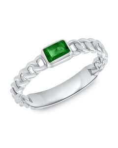 .36CT EMERALD SOLITAIRE CHAIN RING