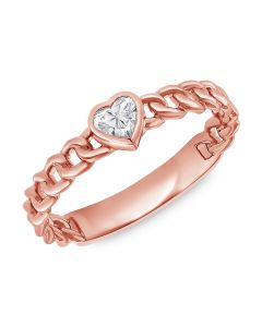 .25CT HEART SHAPE DIAMOND SOLITAIRE CHAIN RING