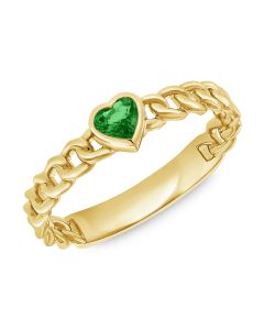 .25CT EMERALD SOLITAIRE CHAIN RING