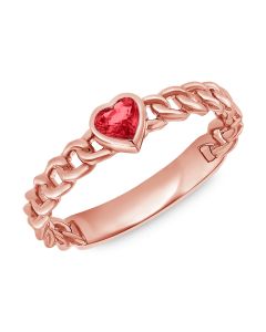 .35CT RUBY SOLITAIRE CHAIN RING