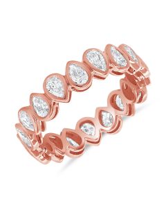 1.37CT PEAR SHAPE DIAMOND BEZEL ETERNITY RING