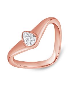 .30CT PEAR SHAPE DIAMOND BEZEL SOLITAIRE RING