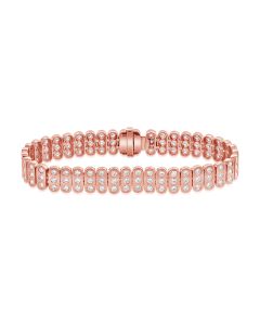3.81CT DIAMOND BEZEL SET TENNIS BRACELET