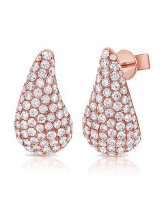 3.82CT DIAMOND PEAR SHAPE DROP EARRINGS