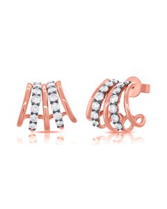1.27CT DIAMOND CAGE HUGGIE EARRINGS