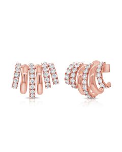 2.28CT DIAMOND CAGE HUGGIE EARRINGS
