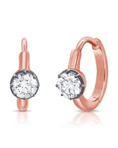 0.42CT DIAMOND HUGGIE EARRINGS