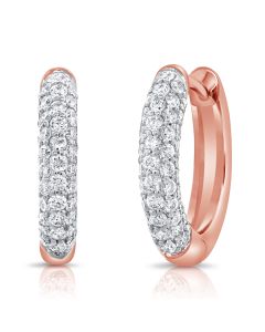 0.38CT DIAMOND HUGGIE EARRINGS