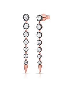 2.71CT DIAMOND SPIKE DROP EARRINGS