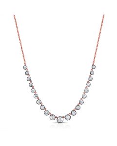 2.22CT DIAMOND SIX PRONG GRADUATED NECKLACE