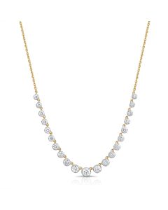 2.22CT DIAMOND SIX PRONG GRADUATED NECKLACE