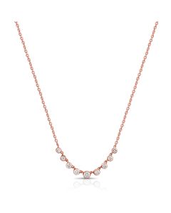 0.63CT DIAMOND SIX PRONG GRADUATED STATION NECKLACE