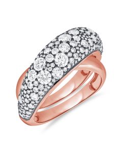 2.51CT DIAMOND CROSSOVER RING