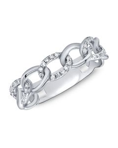 .19CT ALTERNATING DIAMOND LINK CHAIN RING
