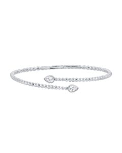 .49CT PEAR SHAPE DIAMOND BALL CUFF BRACELET