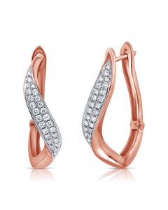 0.54CT DIAMOND HOOP EARRINGS