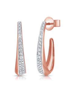 0.43CT DIAMOND HOOP EARRINGS