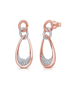 0.70CT DIAMOND LINK DROP EARRINGS