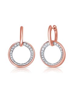 0.60CT DIAMOND OPEN CIRCLE DROP EARRINGS