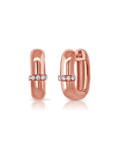 0.08CT DIAMOND HUGGIE EARRINGS