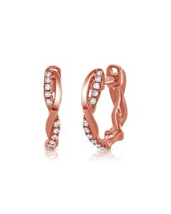 0.06CT DIAMOND HUGGIE EARRINGS