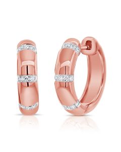 0.15CT DIAMOND HUGGIE EARRINGS