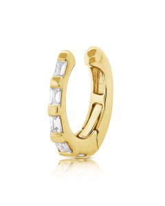 .11CT BAGUETTES DIAMOND CUFF EARRINGS