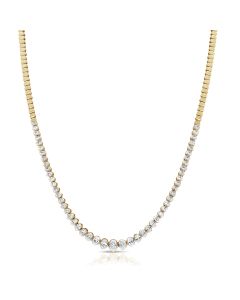 3.93CT OVAL SHAPE DIAMOND TENNIS NECKLACE