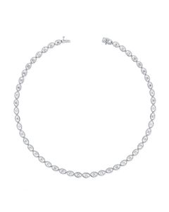 9.72CT DIAMOND CHANNEL SET TENNIS NECKLACE