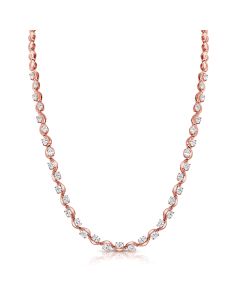 5.38CT OVAL SHAPE DIAMOND TENNIS NECKLACE