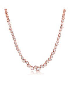 2.92CT PEAR SHAPE DIAMOND BEZEL NECKLACE
