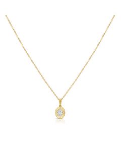 .20CT OVAL SHAPE DIAMOND SOLITAIRE PENDANT NECKLACE