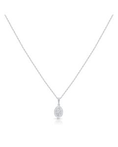 .15CT MARQUISE SHAPE DIAMOND SOLITAIRE PENDANT NECKLACE